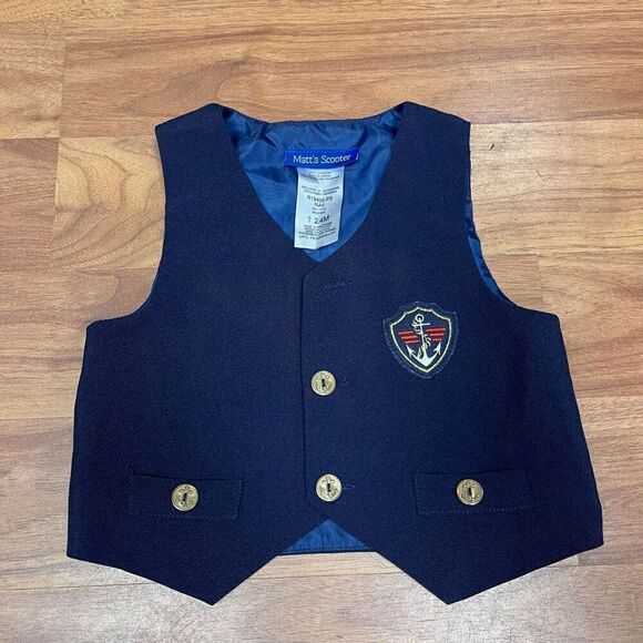 Matt's Scooter Kids Primary Waistcoat Vest Size 24M - Picture 3 of 9
